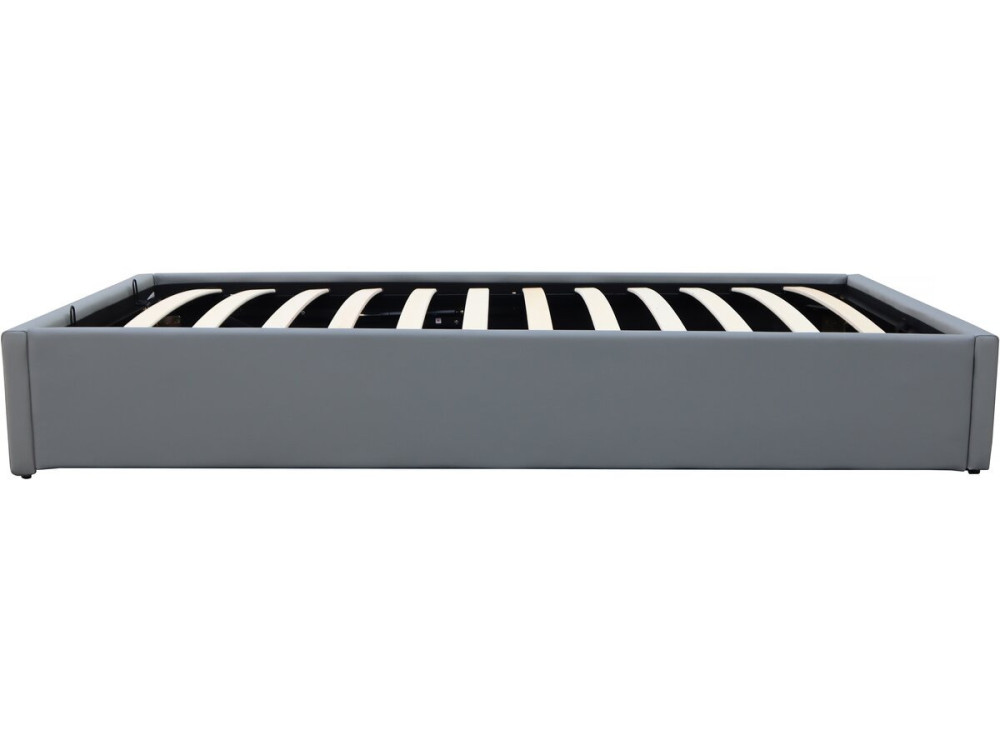 Cama individual de PVC con box "Ava" - 90 x 190 cm - Gris