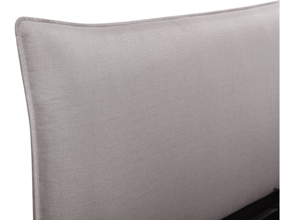 Cama doble con almacenaje "Megeve" 160 x 200 cm - Gris