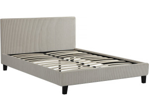 Cama doble de pana "Ambre" - 140 x 190 - Beige