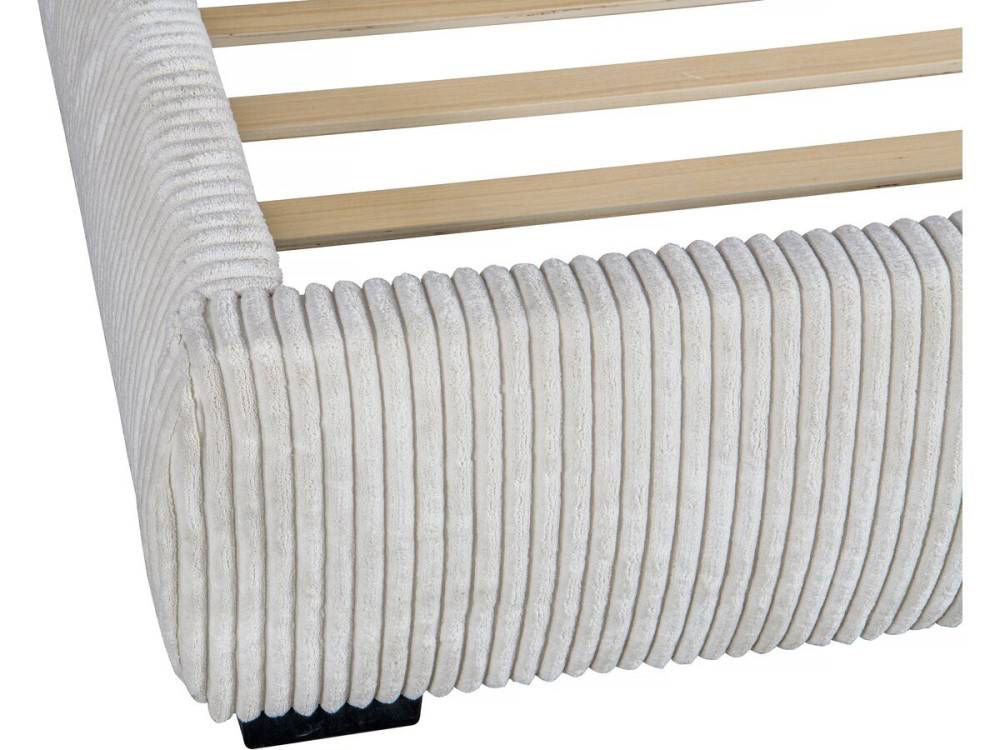 Cama doble «Montana» de pana - 180 x 200 cm - Beige