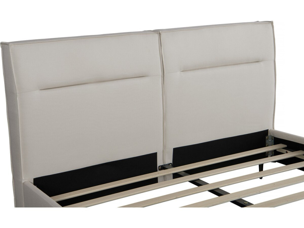 Cama doble de tela de diseño «Moritz» - 180 x 200 cm - Beis