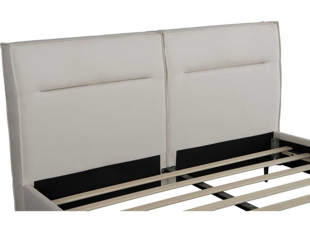 Cama doble de tela de diseño «Moritz» - 140 x 190 cm - Beis