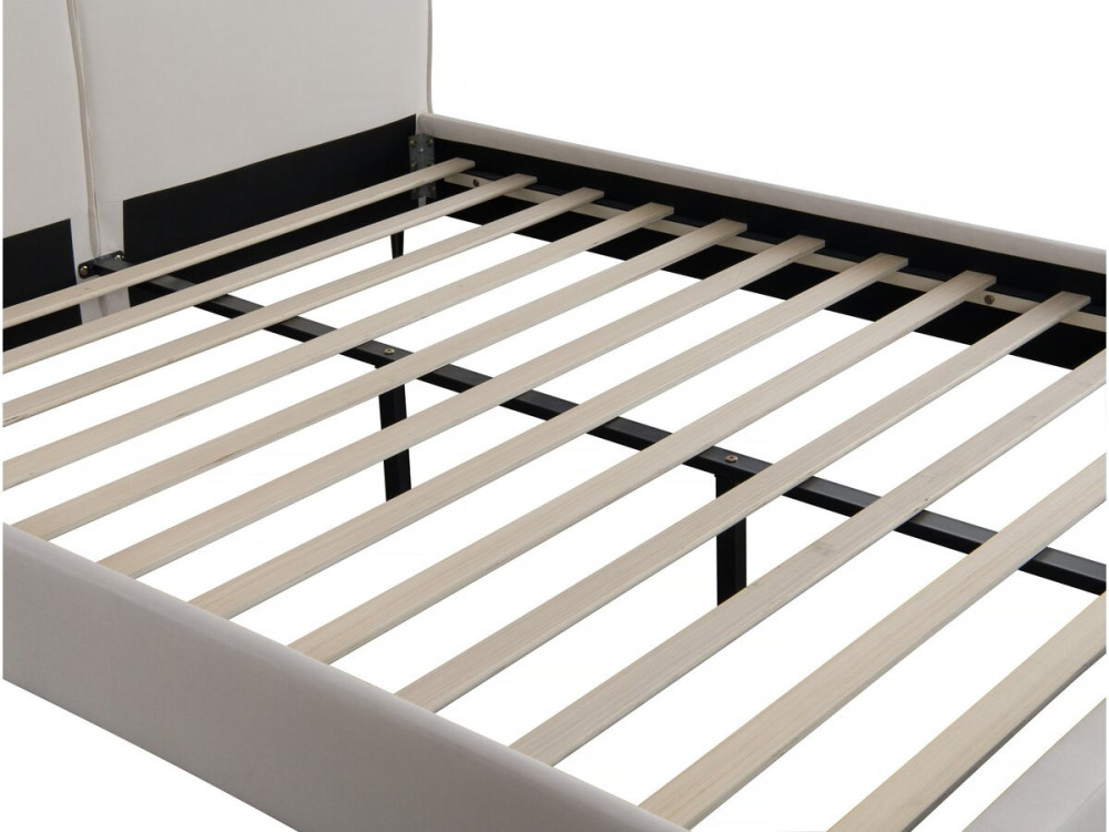 Cama doble de tela de diseño «Moritz» - 140 x 190 cm - Beis