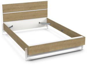 Cama doble extraíble "Craft" - Madera - 140 x 200 cm - Marrón