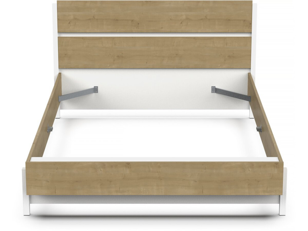 Cama doble extraíble "Craft" - Madera - 140 x 200 cm - Marrón