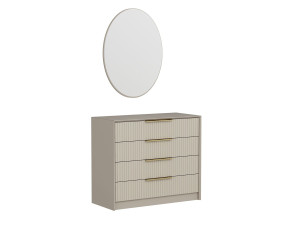 Cómoda de madera "Kale" - 100 x 45 x 85 cm - Beige