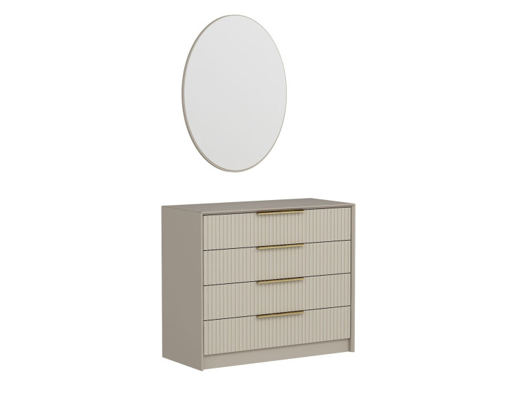 Cómoda de madera "Kale" - 100 x 45 x 85 cm - Beige