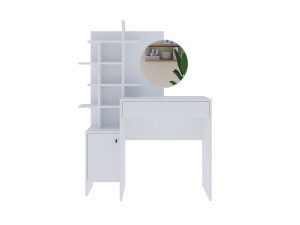 Mesa de maquillaje de madera "Mup" 105 x 35 x 151 cm - Blanca