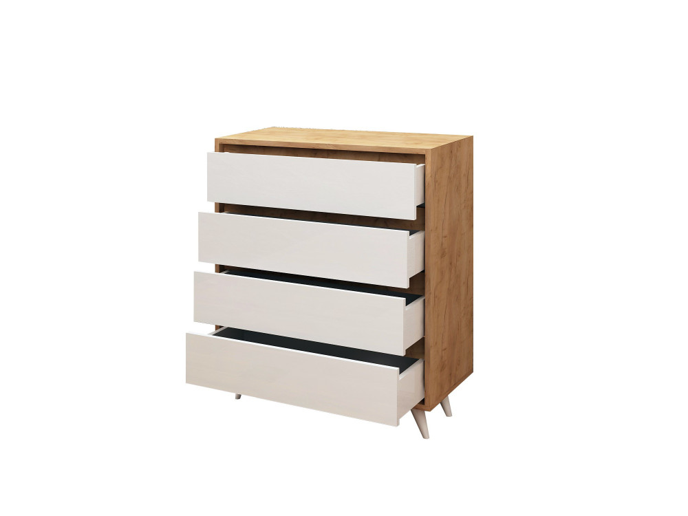 Cómoda de madera "Suvera" - 70 x 40 x 86 cm - Beige
