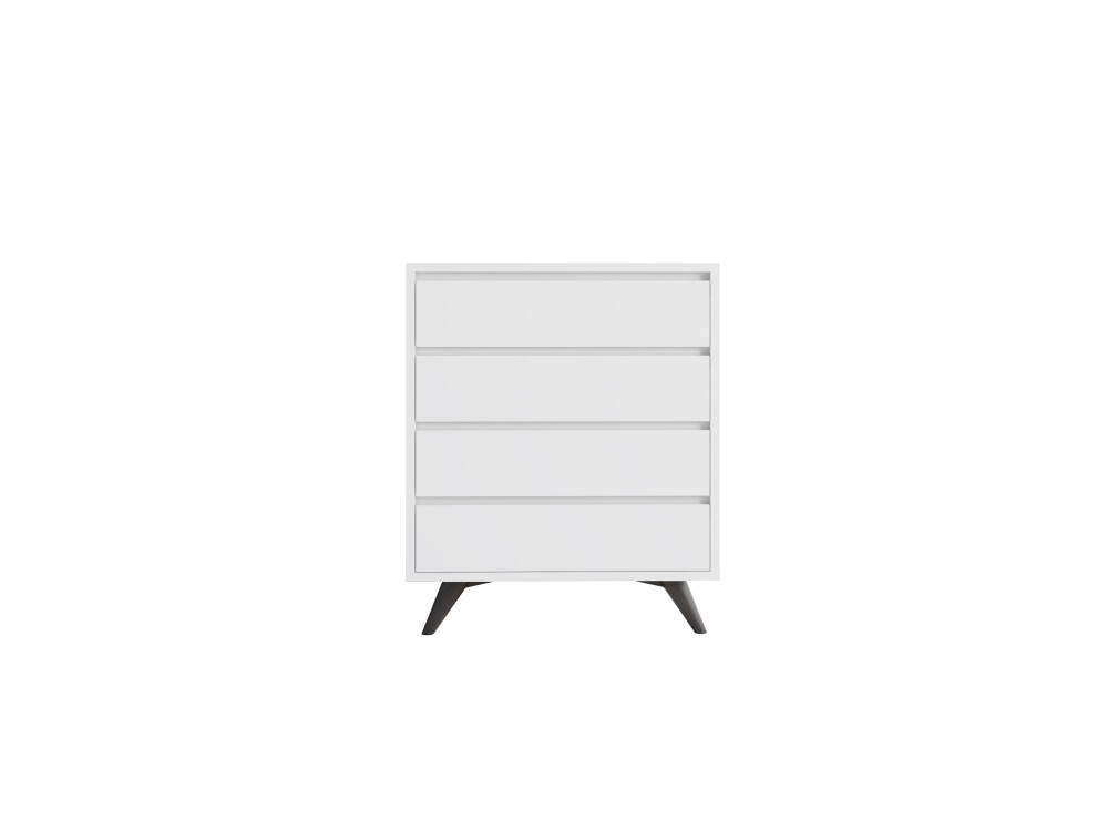 Cómoda de madera "Suvera" - 70 x 40 x 86 cm - Blanca