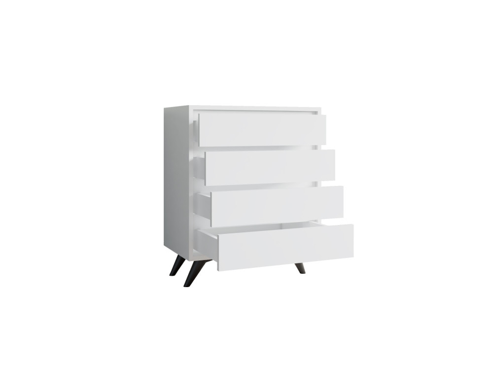 Cómoda de madera "Suvera" - 70 x 40 x 86 cm - Blanca