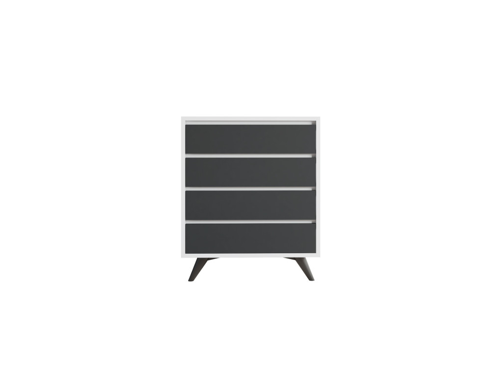 Cómoda de madera "Suvera" - 70 x 40 x 86 cm - Blanca