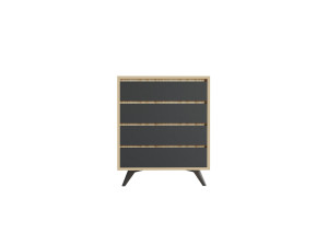 Cómoda de madera "Suvera" - 70 x 40 x 86 cm - Marrón
