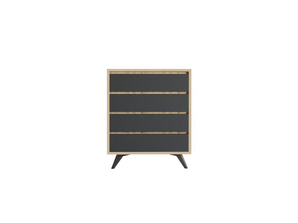 Cómoda de madera "Suvera" - 70 x 40 x 86 cm - Marrón