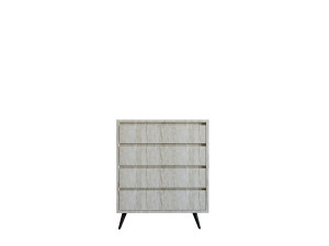 Cómoda de madera "Suvera" - 70 x 40 x 86 cm - Travertino