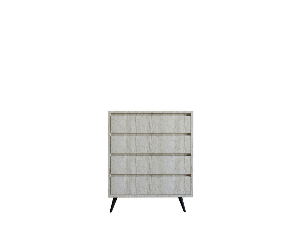 Cómoda de madera "Suvera" - 70 x 40 x 86 cm - Travertino