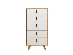 Arcón de madera "Frenzu" - 50 x 40 x 103 cm - Blanco