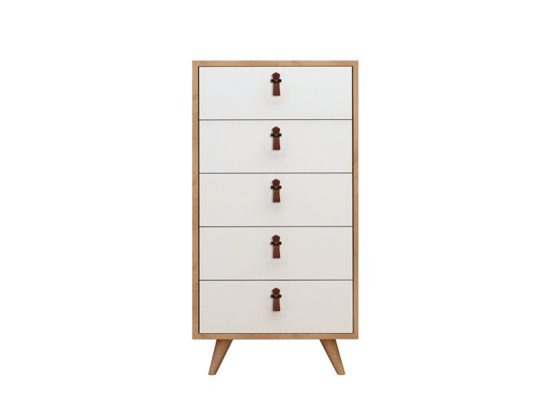 Arcón de madera "Frenzu" - 50 x 40 x 103 cm - Blanco