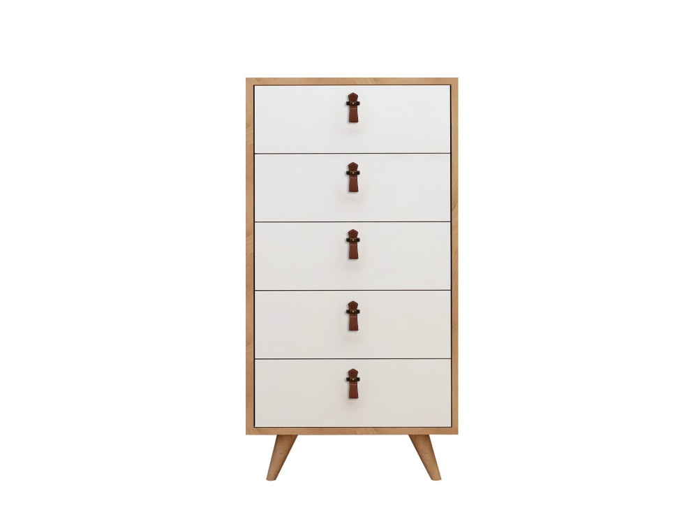 Arcón de madera "Frenzu" - 50 x 40 x 103 cm - Blanco