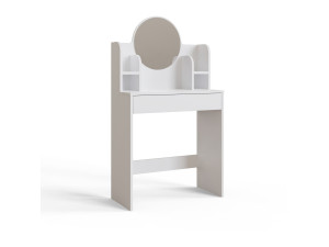 Tocador "Idis" con espejo de madera - 75 x 35 x 135 cm - Blanco