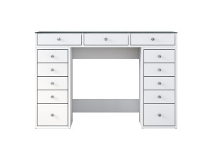 Tocador "Sina" con cajones de madera empotrados - 120 x 44 x 80 cm - Blanco