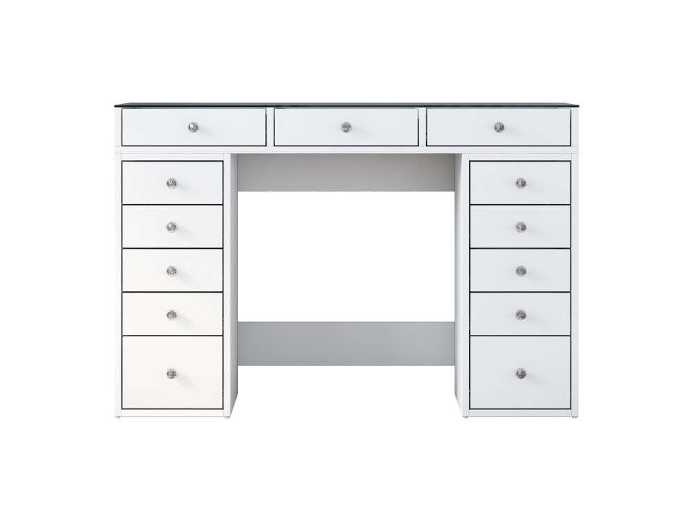 Tocador "Sina" con cajones de madera empotrados - 120 x 44 x 80 cm - Blanco