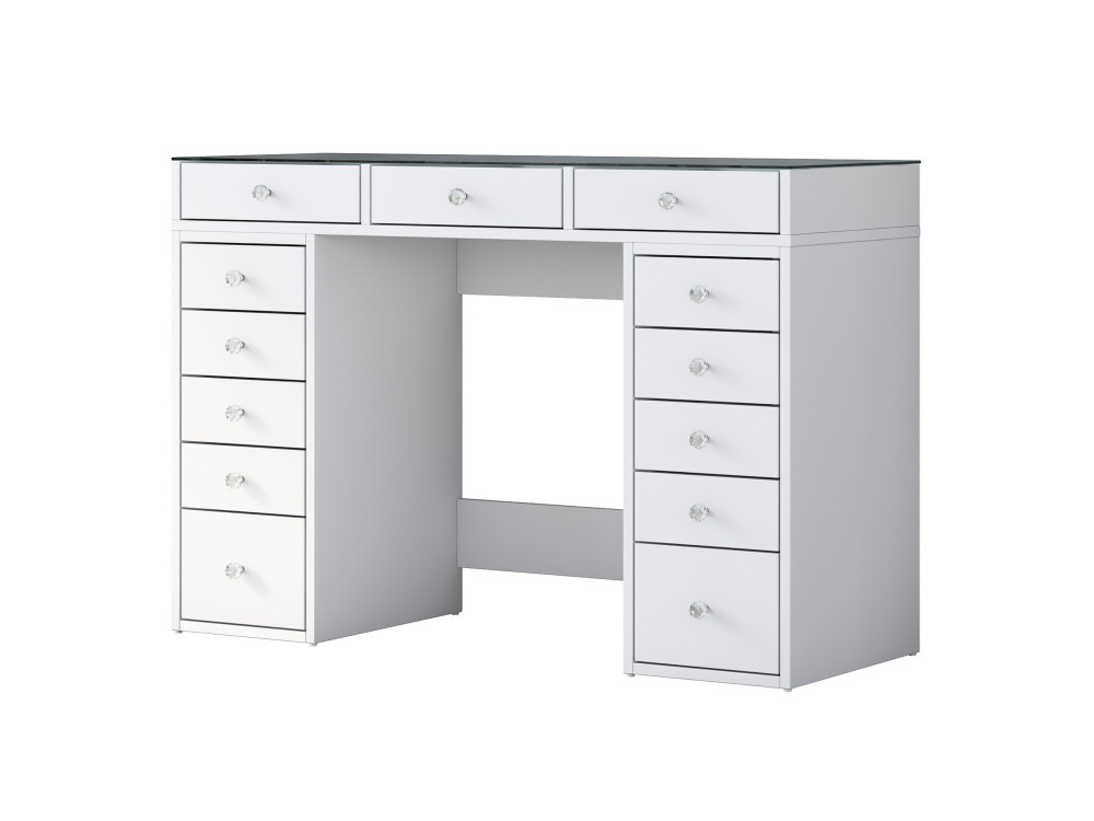 Tocador "Sina" con cajones de madera empotrados - 120 x 44 x 80 cm - Blanco