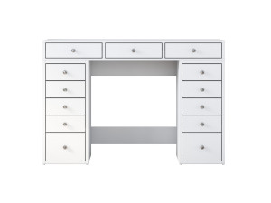 Tocador "Sena" con cajones de madera empotrados - 120 x 44 x 82 cm - Blanco