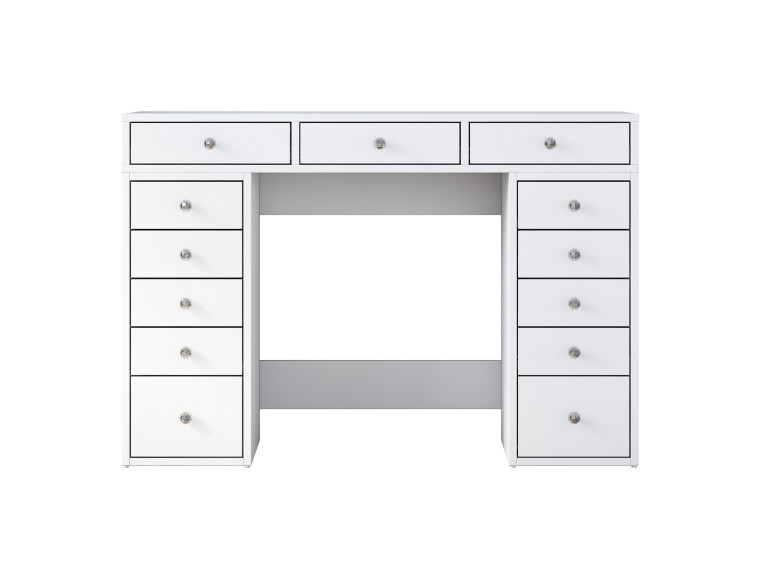 Tocador "Sena" con cajones de madera empotrados - 120 x 44 x 82 cm - Blanco