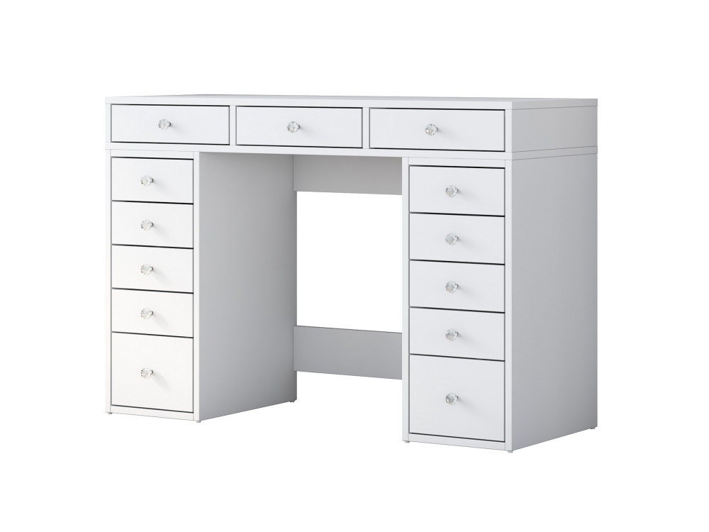 Tocador "Sena" con cajones de madera empotrados - 120 x 44 x 82 cm - Blanco