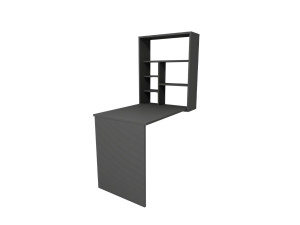 Mesa de maquillaje de madera "Sedir" - 90 x 59 x 74 cm - Gris antracita