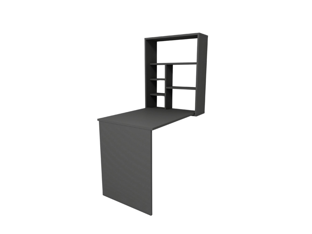 Mesa de maquillaje de madera "Sedir" - 90 x 59 x 74 cm - Gris antracita