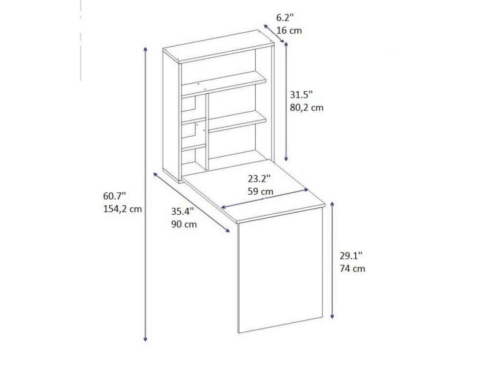 Mesa de maquillaje de madera "Sedir" - 90 x 59 x 74 cm - Beige