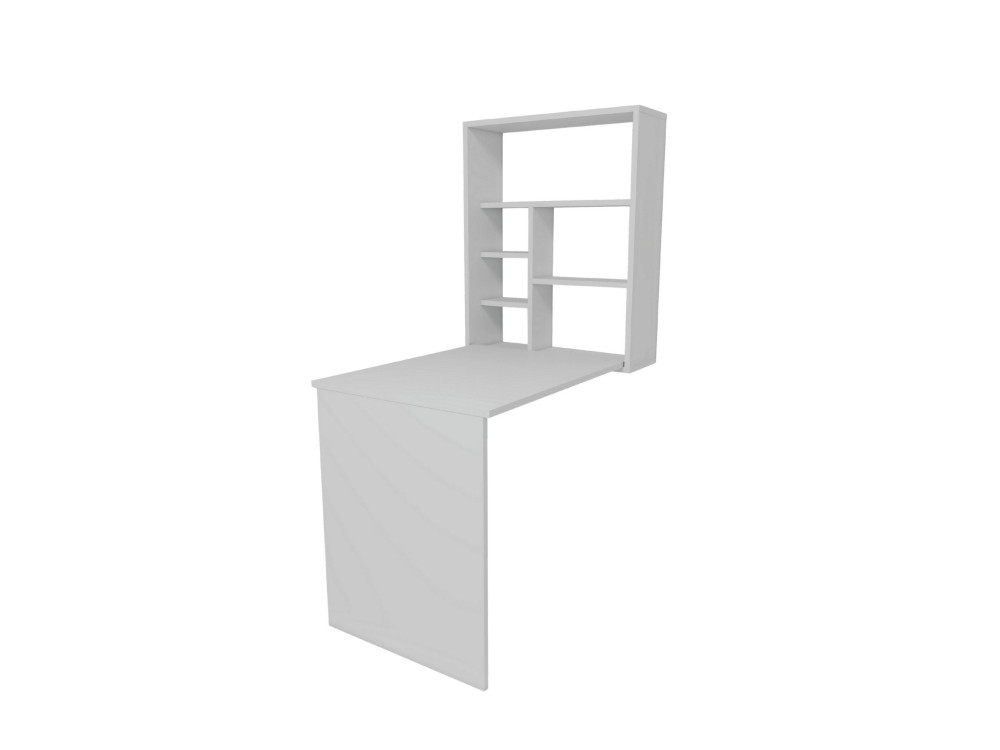 Mesa de maquillaje de madera "Sedir" - 90 x 59 x 74 cm - Blanco