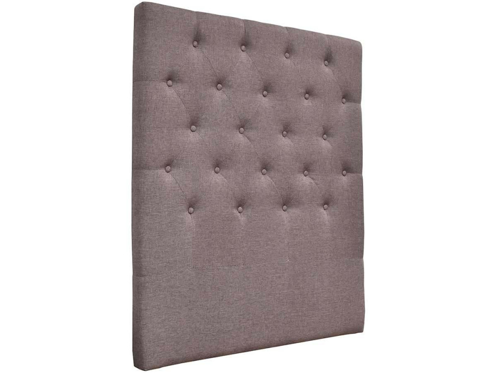 Cabecero de cama acolchado  90 cm "DÉCO" en tela - Topo