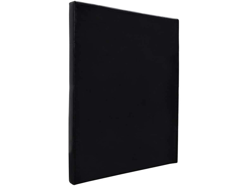 Cabecero de cama acolchado 90 cm "Déco" en PVC - Negro