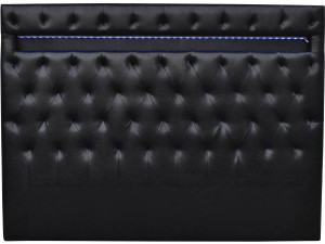 Cabecero LED "Deco" - 140 x 190 cm - Negro
