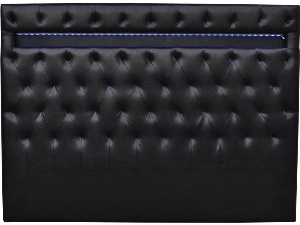 Cabecero LED "Deco" - 140 x 190 cm - Negro