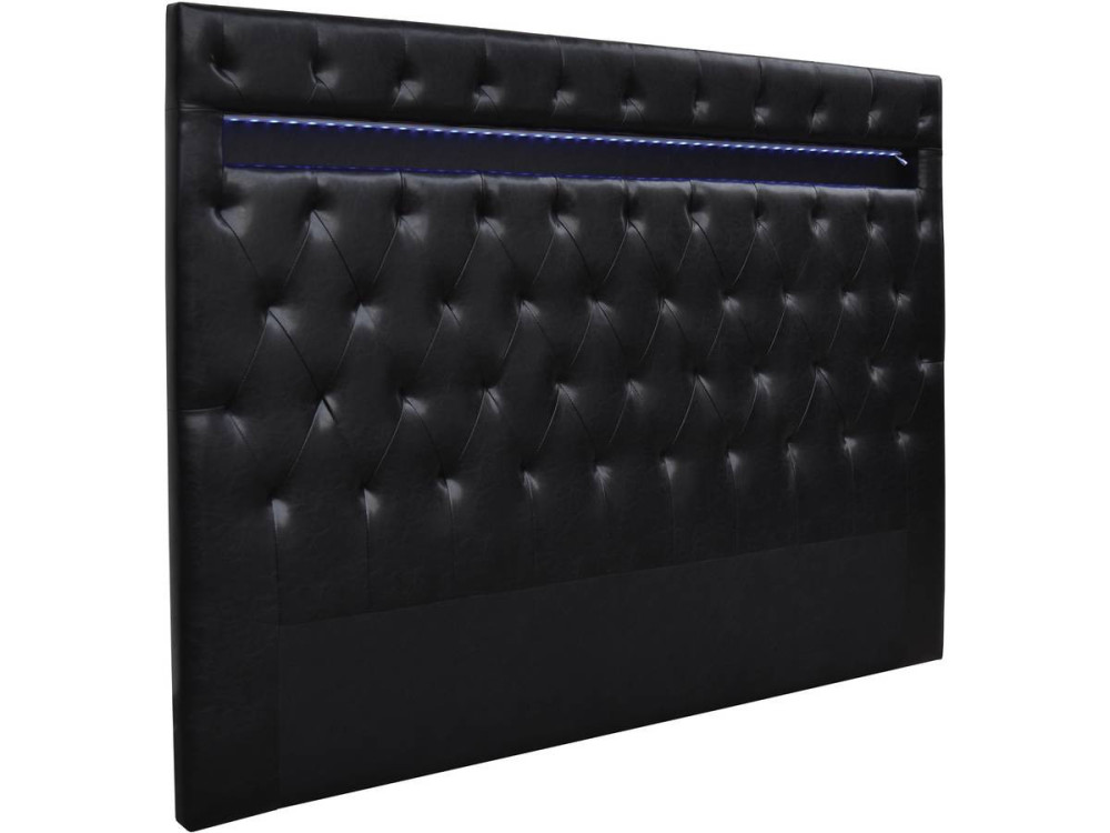 Cabecero LED "Deco" - 140 x 190 cm - Negro