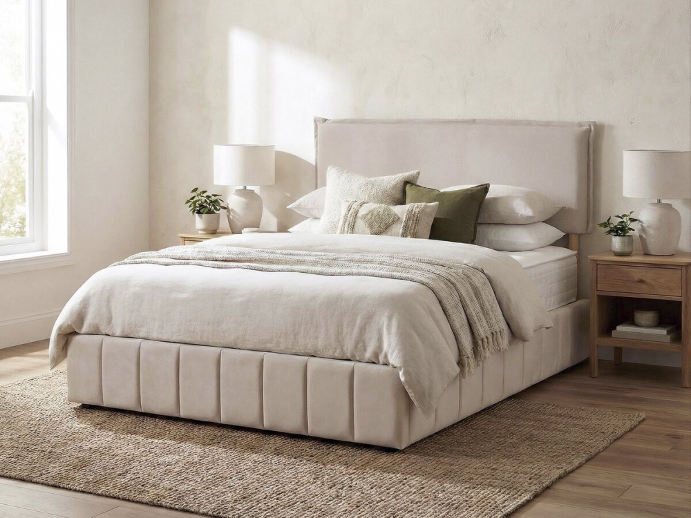 Cabecero "Jessica" en lino - 160 cm - Beige