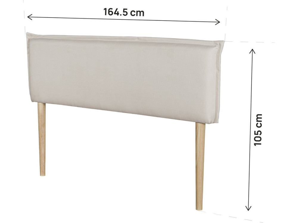 Cabecero "Jessica" en lino - 160 cm - Beige