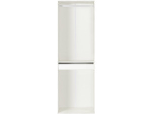 Armario "Opera" con espacio para colgar y pantalonero - 60 x 45 x 180 cm - Blanco