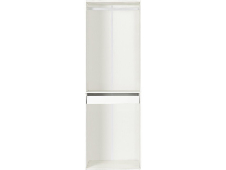 Armario "Opera" con espacio para colgar y pantalonero - 60 x 45 x 180 cm - Blanco