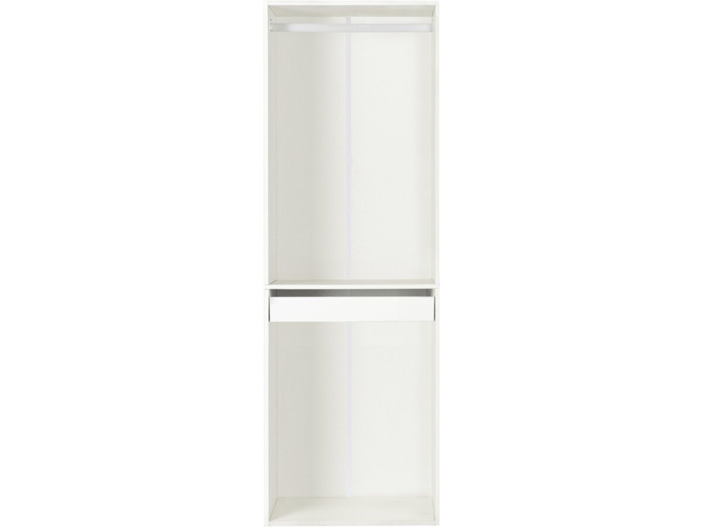 Armario "Opera" con espacio para colgar y pantalonero - 60 x 45 x 180 cm - Blanco