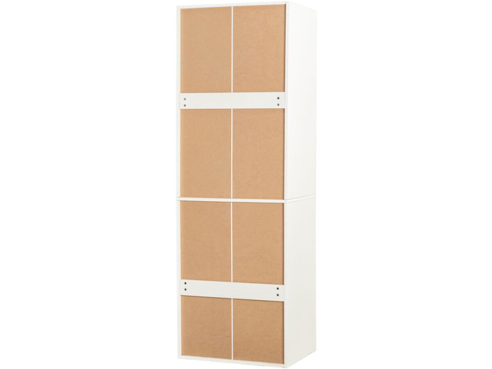 Armario "Opera" con espacio para colgar y pantalonero - 60 x 45 x 180 cm - Blanco