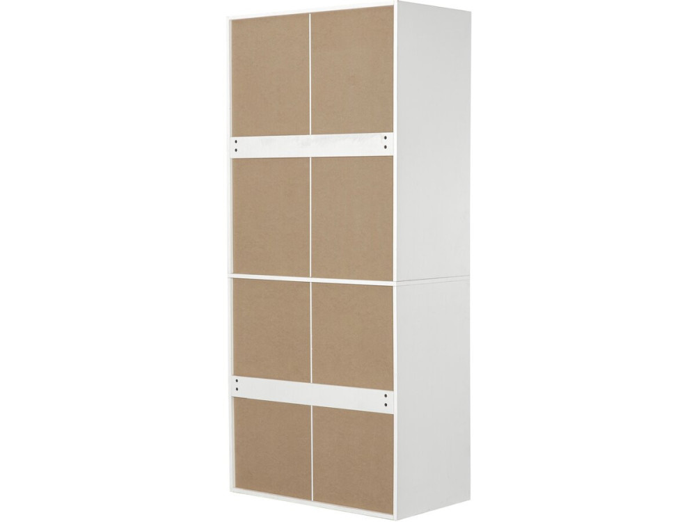 Armario "Opéra" con 4 cajones y 1 espacio para colgar - 80 x 45 x 180 cm - Blanco