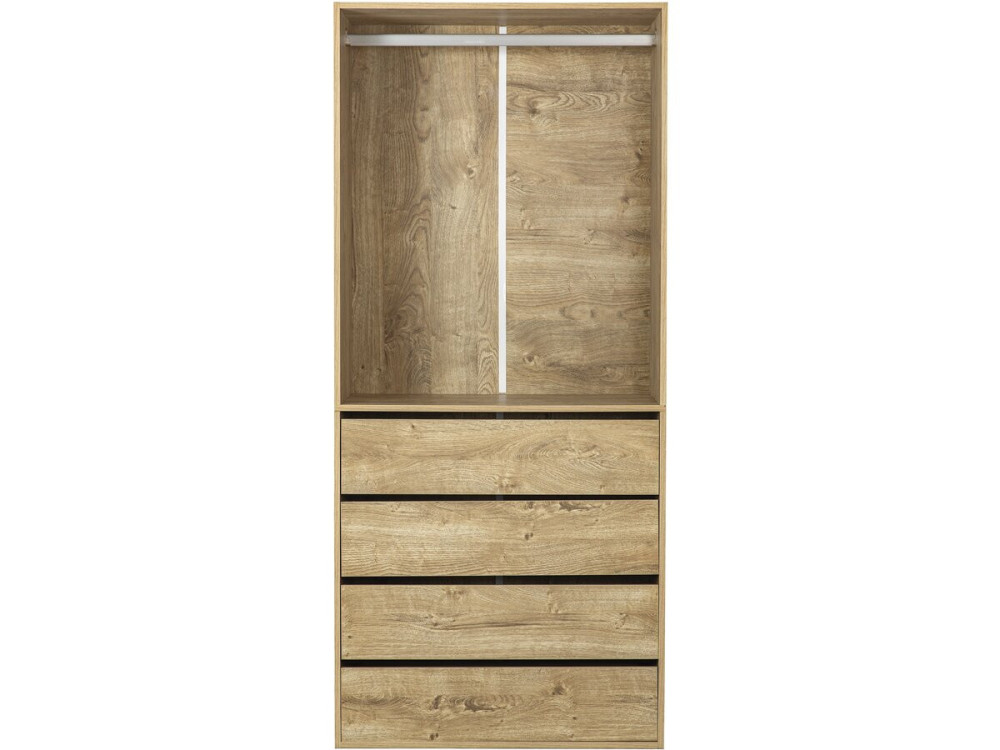 Armario "Opéra" con 4 cajones y 1 espacio para colgar - 80 x 45 x 180 cm - Beige