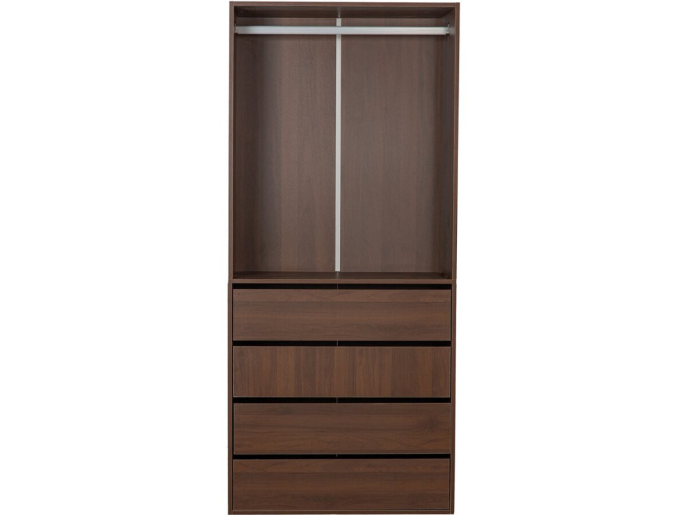 Armario "Opéra" con 4 cajones y 1 espacio para colgar - 80 x 45 x 180 cm - Marrón