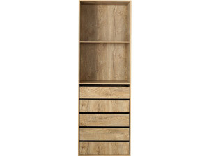 Armario "Opéra" con 5 cajones y 2 estantes - 60 x 45 x 180 cm - Beige