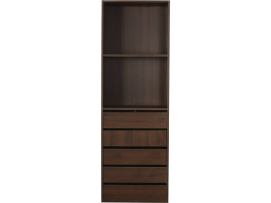 Armario "Opéra" con 5 cajones y 2 estantes - 60 x 45 x 180 cm - Marrón